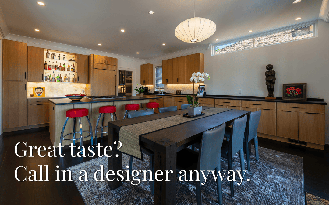 Great taste? Call in a designer anyway blog post featured image.